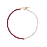 Contrast Pearl Ruby Bracelet