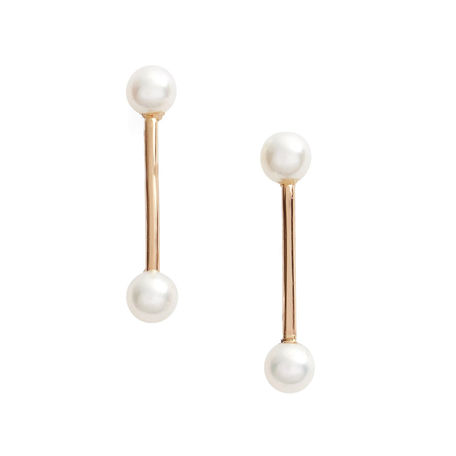 Baby Pearl Bar Studs