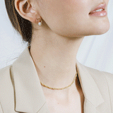 Small Circle Pearl Earrings