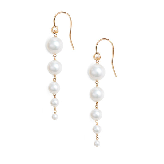 Round Gradual Pearl Earrings