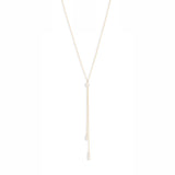 Pearl Dangle Double Lariat Necklace