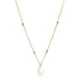 Petite Oval Pearl Bead Necklace