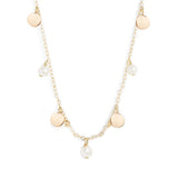 Pearl Gold Confetti Dangle Necklace