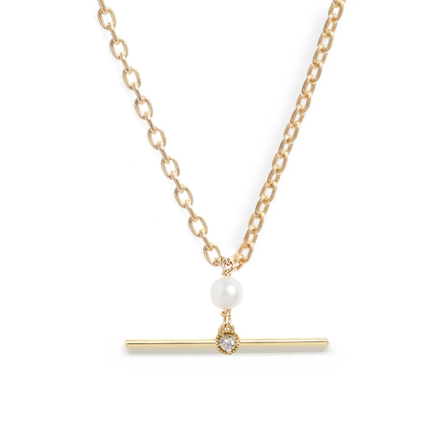 Linear Bar Diamond Necklace