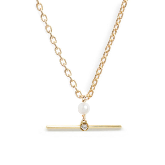 Linear Bar Diamond Necklace