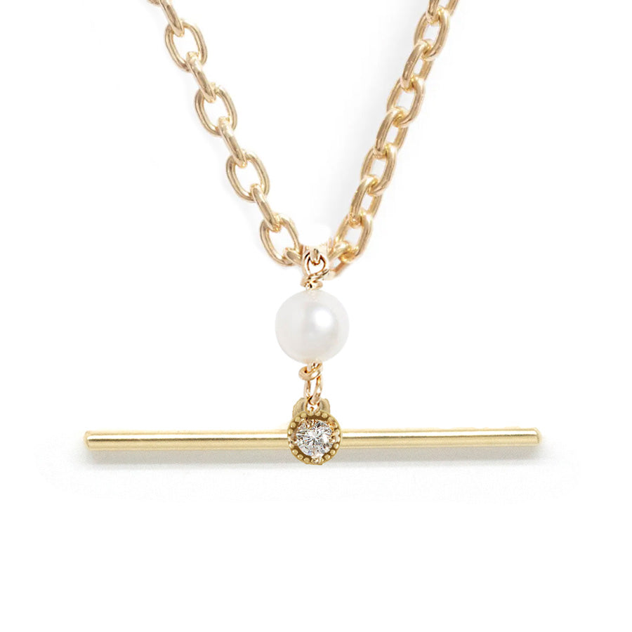 Linear Bar Diamond Necklace