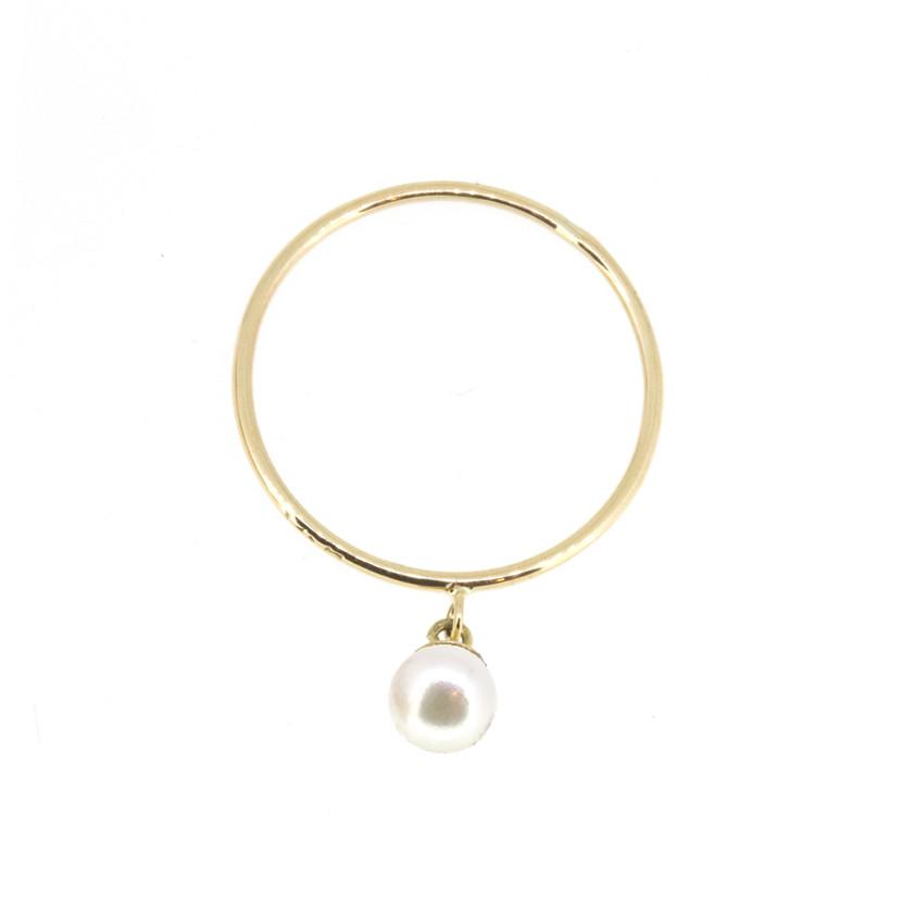 Baby Pearl Charm Ring