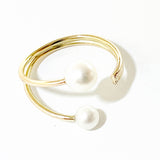Duo Open Pearl Ring
