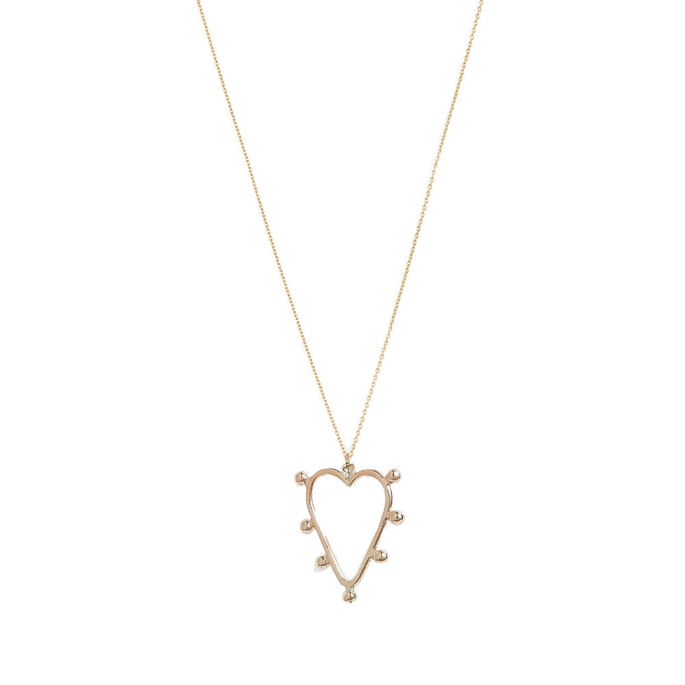 Statement Sterling Heart Pendant Necklace – Riorita-Jewelry