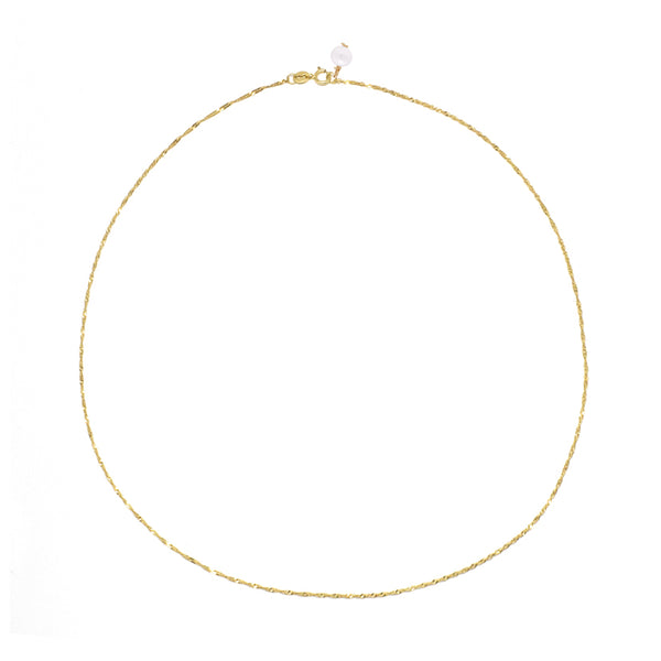 14K Gold Shimmer Chain Necklace
