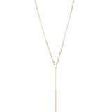 18K Long Shimmer Lariat Necklace