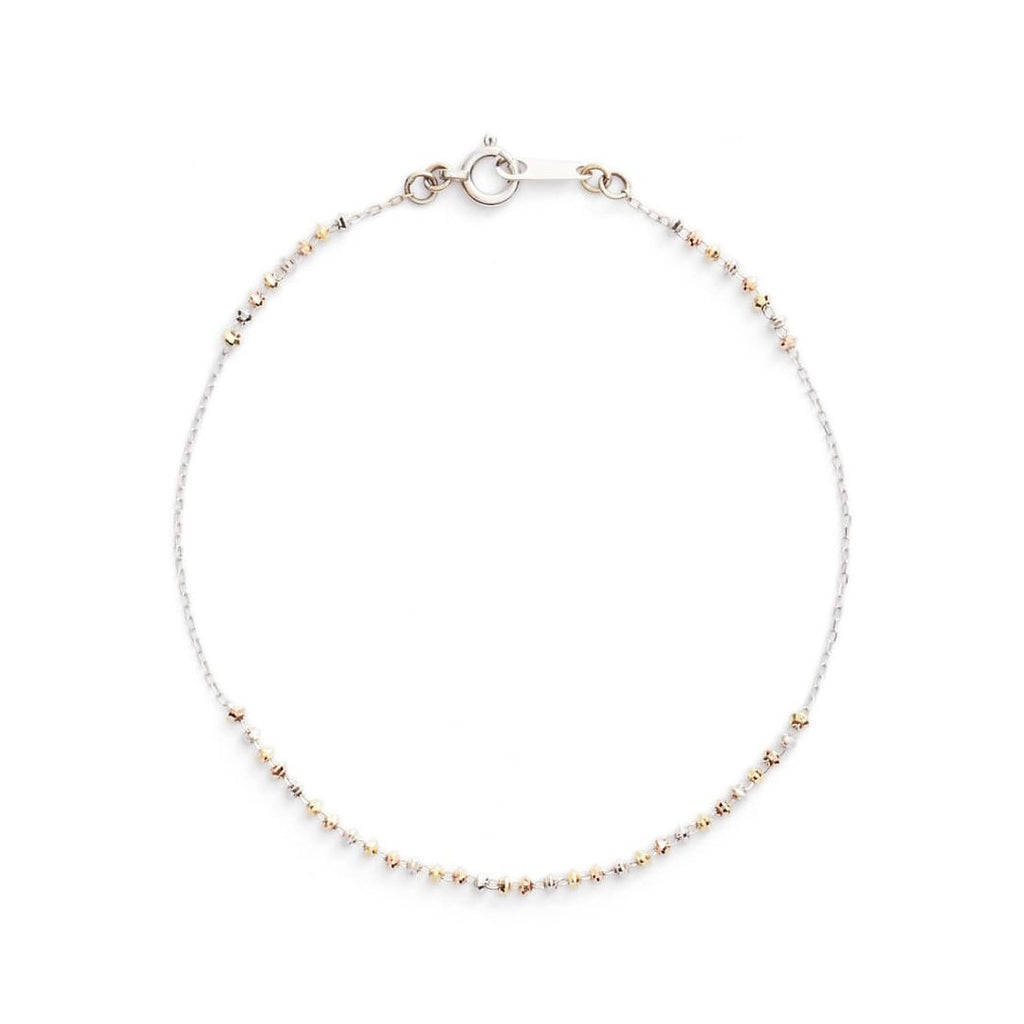 18K White Shimmer Line Bracelet