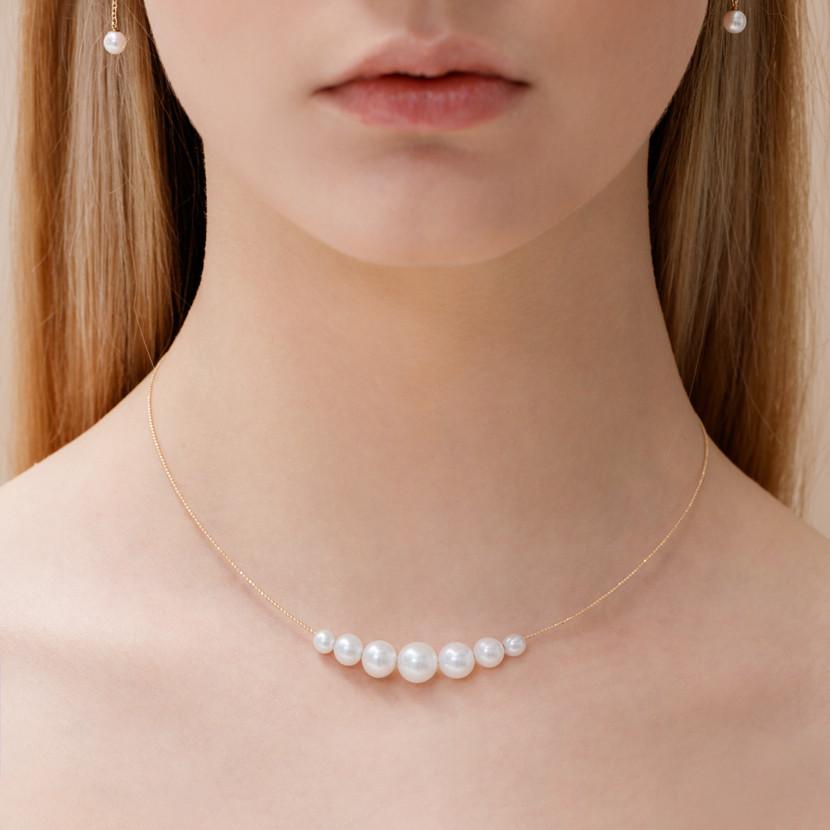 18K Pearl Choker Necklace