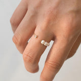 Triple Baby Pearl Diamond Ring