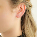 Triple Baby Pearl Linear Earrings