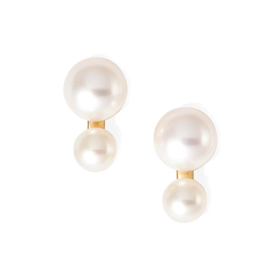 Duo Pearl Stud Earrings