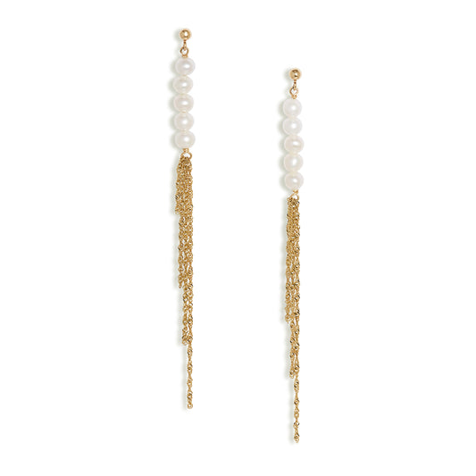 Pearl Tassel Earrings