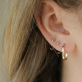 Gold Dot Huggie Earrings