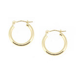 Small Gold Hoop Pearl Earrings