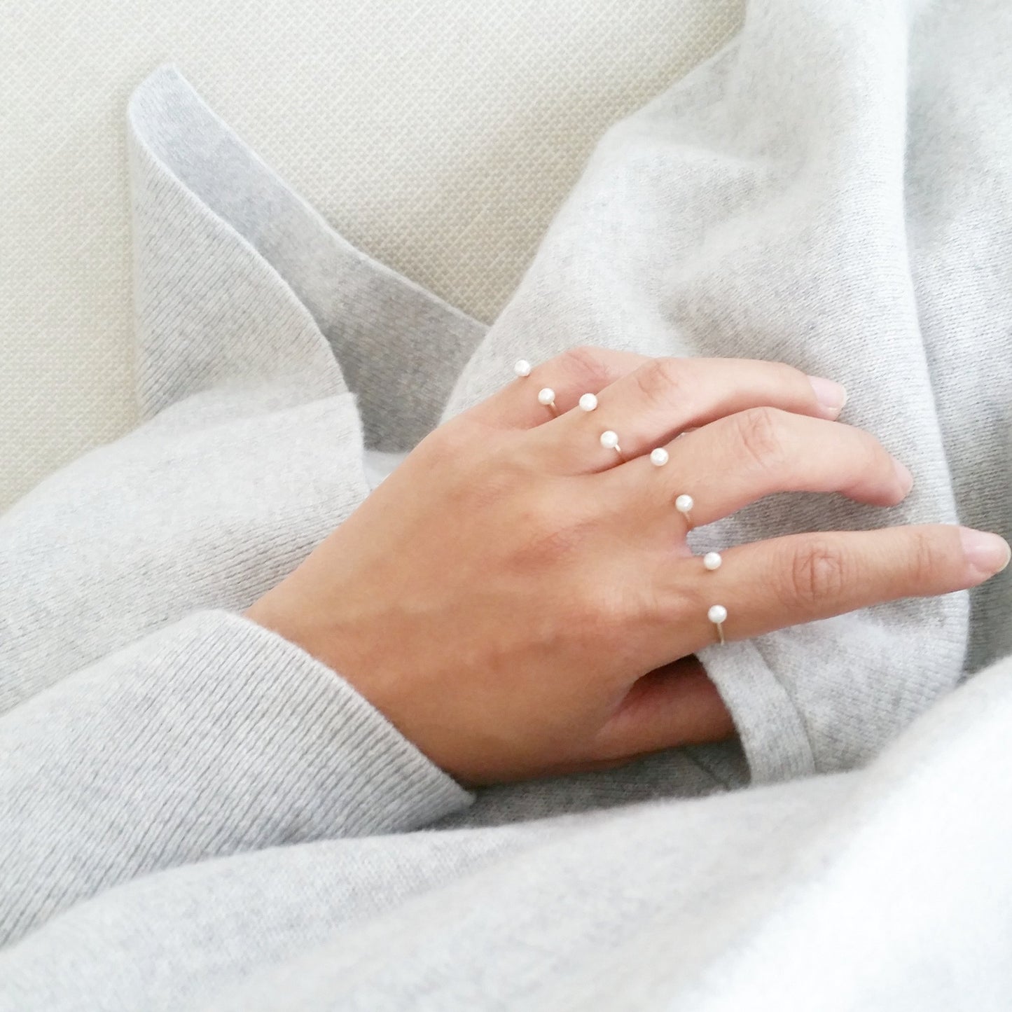 Skinny Baby Pearl Ring