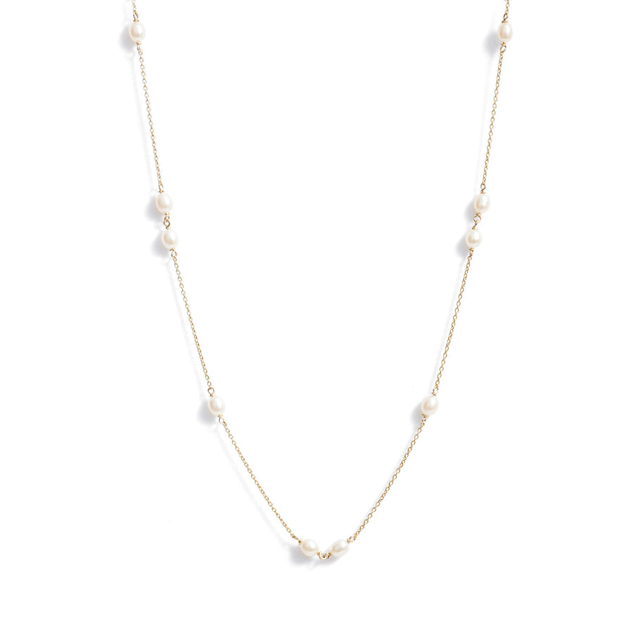 Baroque Pearl Spaced Necklace – POPPY FINCH U.S.