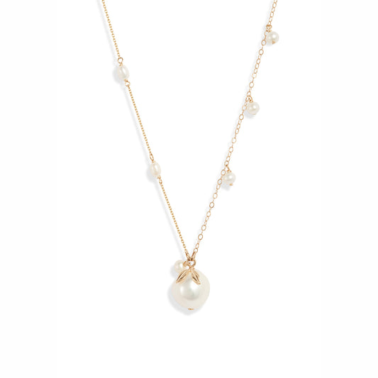 Mix Pearl Baroque Pendant Necklace