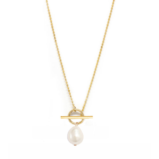 Baroque Pearl Toggle Necklace