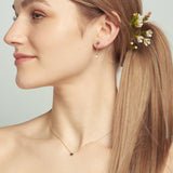 Gold Ball Pearl Linear Earrings
