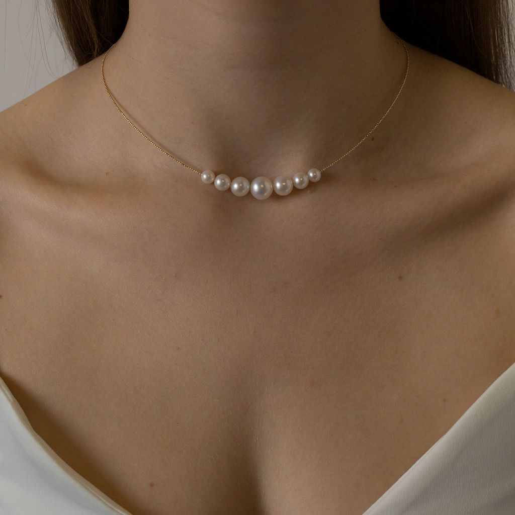 18K Pearl Choker Necklace