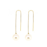 Pearl Drop Threader Earrings