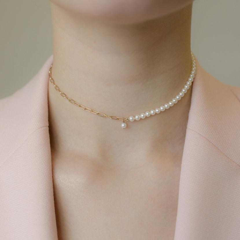 Pearl Chain Link Choker