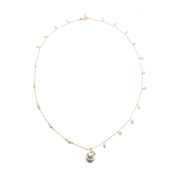 Mix Pearl Baroque Pendant Necklace
