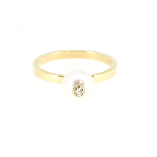 Pearl Diamond Ring