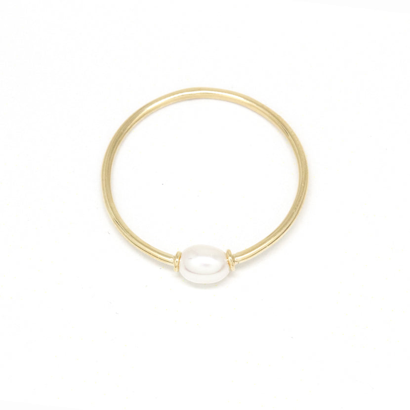 Petite Keshi Pearl Ring