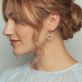Pearl Circle Hook Earrings