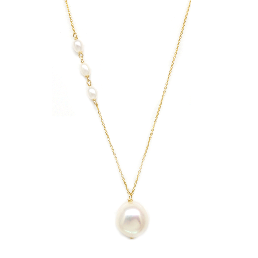 Baroque Pearl Drop Pendant Necklace