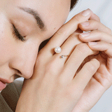 Diamond Pearl Open Ring
