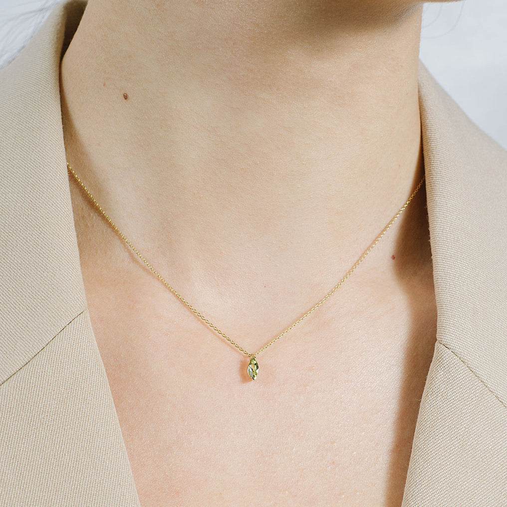 Marquise Gem Pendant Necklace