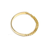 Contrast Bead Chain Gold Band Ring