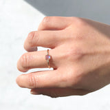 Rose Cut Moonstone Diamond Ring