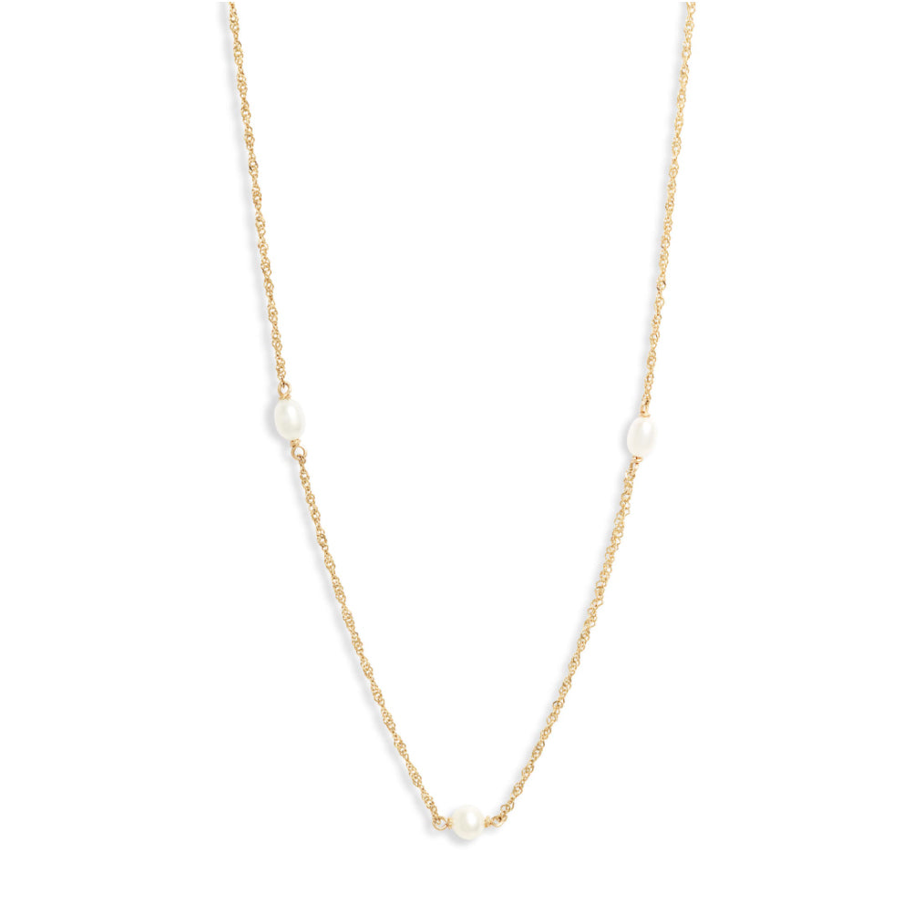 Pearl Station Shimmer Necklace