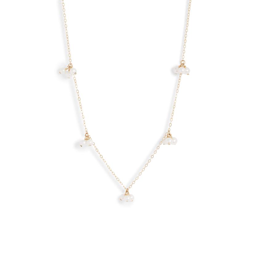 Akoya pearl Y-shaped necklace K18YG 5-6mm baby pearl several-grain line  necklace 5-grain type necklace – パール優美-Pearlyuumi-