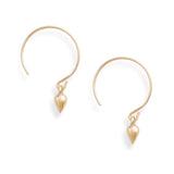 Gold Drop Baby Hoop Earrings