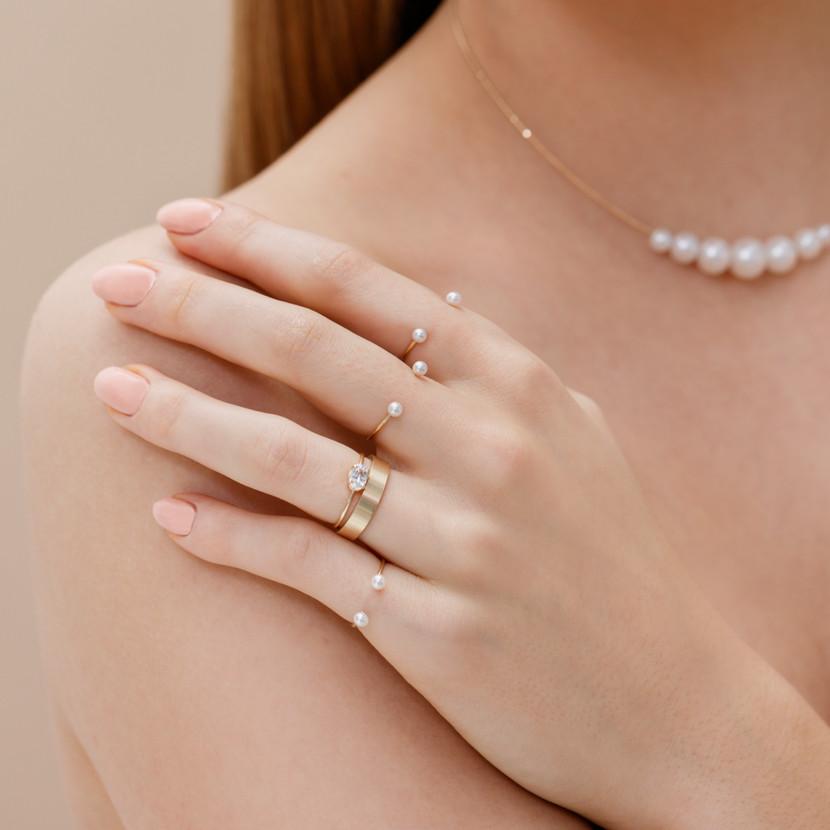 Skinny Baby Pearl Ring