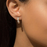 Mini Baby Pearl Huggie Earrings