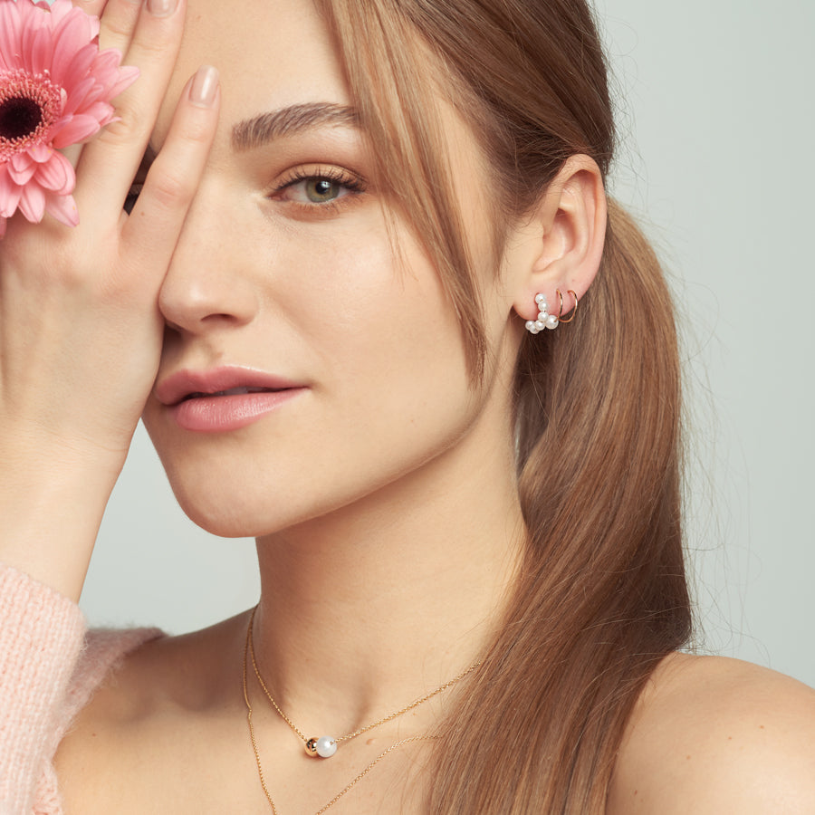 Pearl Spiral Earrings