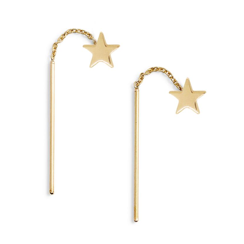 Star Threader Earrings