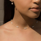 Triple Baby Pearl Short Necklace
